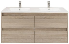 Mobilier de baie Porto 120 inferior cu lavoar în culoarea stejarului Sonoma