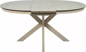 Masa extensibila Porto Ceramic bej mat/cașmir L120-160xl120 cm