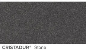 Baterie bucatarie Schock Laios Cristadur Stone cu dus extractibil, aspect granit, cartus ceramic, gri piatra