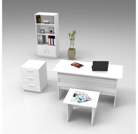Set mobilier birou Volgenzo 11 (alb). 1107156