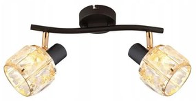 Spot DUBAI 2xE14/40W/230V negru/auriu