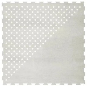 Covor puzzle nontoxic Grey Classic Dots