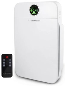 Purificator de aer Esperanza EHP002, Pana la 50 m², CADR 150 m³/h, Filtru HEPA/Carbon activ, Ionizare, Display LCD, Timer, Telecomanda, Alb