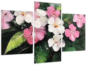 Tablou - Flori roz și albe (90x60 cm)