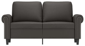 Canapea cu 2 locuri, gri, 120 cm, piele ecologica Gri, 152 x 77 x 80 cm