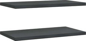 vidaXL Rafturi de perete 2 buc., 75x40x3 cm, negru oțel inoxidabil