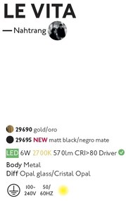 Aplica LED moderna design decorativ LE VITA LED Gold 29690