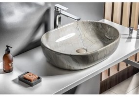 Sapho - Lavoar DALMA pentru blat, 59 x 42 cm, ceramică/gri