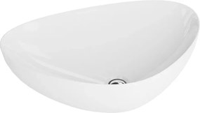 Lavoar pe blat Rune Gebo asimetric 59 cm alb lucios