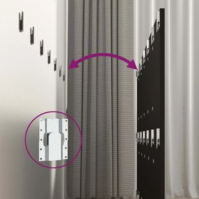 Tablie de pat, negru, 240x1,5x80 cm, lemn prelucrat 1, Negru