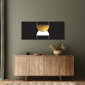 Tablou - Abstracție de aur și negru N⁰2 (120x50 cm)