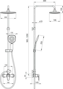 Set de dus cu baterie forma dreptunghiulara din seria Corio NAC01EM