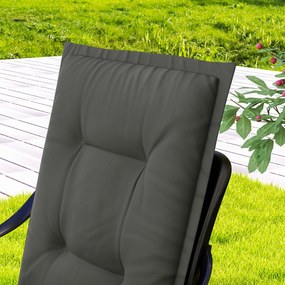 Outsunny Set de 4 perne de șezut 108 x 50 x 5 cm, perne pentru scaune cu curele, pentru interior și exterior, Hellgrau | Aosom Romania