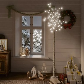 vidaXL Pom Crăciun 200 LED-uri alb rece 2,2 m salcie interior/exterior