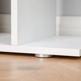 HOMCOM Bibliotecă din Lemn cu 6 Rafturi, 80x24x191 cm, Alb | Aosom Romania