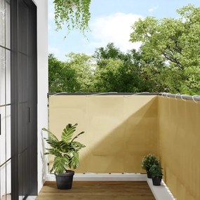 vidaXL Paravan de balcon, nisipiu, 120x400 cm, 100% poliester oxford