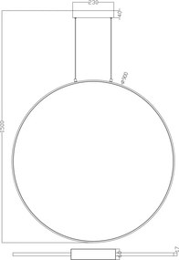 Lustra circulara suspendata LED CCT RASCAL 90cm
