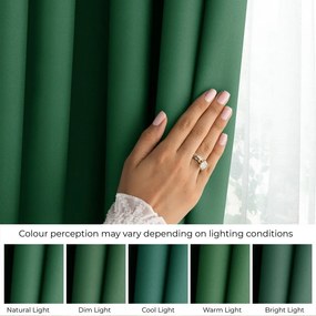 Draperie verde-închis dimout (semi-opacă) 140x250 cm Carli – Restilo