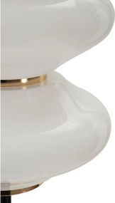 Lampadar alb-negru cu abajur din sticlă (înălțime 168 cm) Vintage – Mauro Ferretti