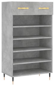 829592 vidaXL Pantofar, gri beton, 60x35x105 cm, lemn compozit