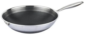 Tigaie Wok din inox 32 cm Acoperire 3D Honeycomb