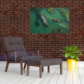 Tablou - Pescarii de pe râu (90x60 cm)