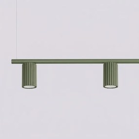 Sollux SL.2714 - Lustră suspendată pe cablu KARBON 4xGU10/10W/230V verde