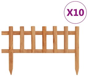 vidaXL Borduri de gazon,10 buc., 4,4 m, lemn de brad