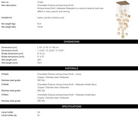 Lustra LUX cu 25 de pendule suspendate Duboce