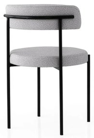 Set de scaune de sufragerie Gini Light Grey andBlack, 2 buc.