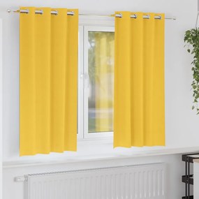 vidaXL Perdele cu perdele 2 pcs galben muștar 175 x 140 cm Poliester