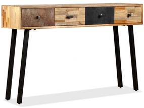 vidaXL Masă consolă Lemn masiv de tec reciclat 120x30x76 cm