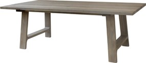 Masă de dining natur din lemn reciclat, H77/L200/W110 cm