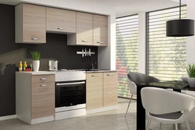 Mobilier de bucătărie 1,8 m, stejar sonoma/alb, APART NEW