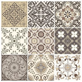 Set 9 autocolante perete Ambiance Ancône, 20 x 20 cm