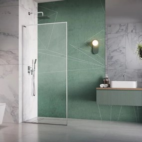 Paravan de dus tip Walk-in Radaway Modo F SL II crom-transparent 65 cm sticla securizata 8 mm stanga