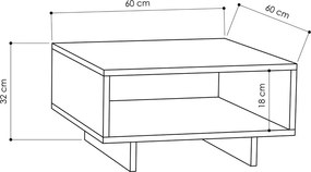 Măsuță de cafea Hola Oak Anthracite