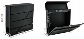 Cutie poștală 36,7x37 cm antracit