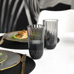 Pahar din sticlă de culoarea fumurie, 345 ml, L