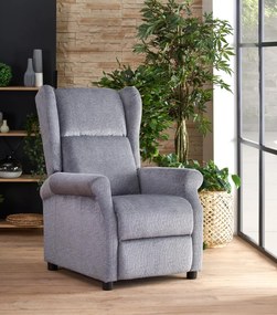 Fotoliu recliner cu functie de masaj Agustin M stofa gri