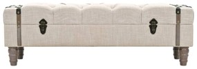 245763 vidaXL Bancă de depozitare, lemn masiv și oțel, 111 x 34 x 37 cm