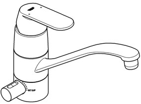 GROHE 31161000 - Baterie pentru chiuvetă EUROSMART COSMOPOLITAN, 140°, crom lucios