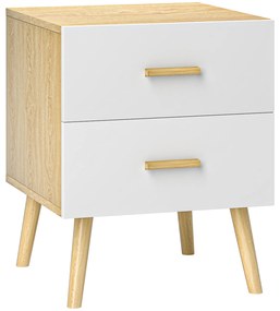Comodă HOMCOM 2S stejar 40x50 | Aosom Romania
