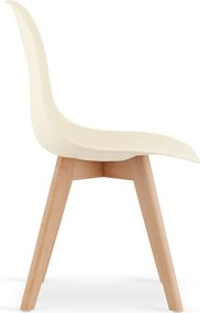 Scaun KITO crem cu picioare din fag