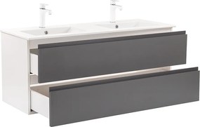 Vario Pull 120 dulap de bază cu chiuvetă alb-antracit