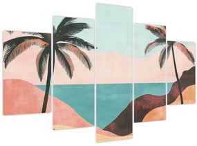 Tablou - Palmieri la mare (150x105 cm)