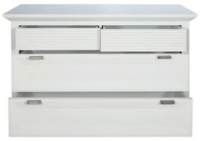 Comoda Cu 4 Sertare Verona Bianco Alb , 125.8 Cm