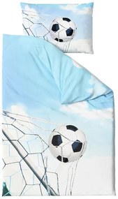 Lenjerie de pat din bumbac 3D FOOTBALL ZONE, albastru Dimensiune lenjerie de pat: 70 x 90 cm | 140 x 200 cm