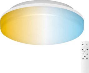 Aigostar - Plafonieră LED pentru baie LED/24W/230V 3000K-6500K IP54 + telecomandă