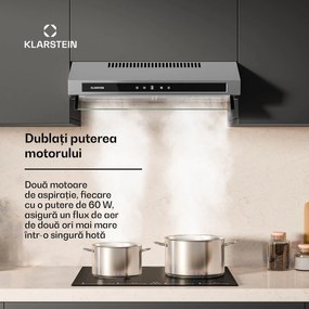 Klarstein Hota Purista Force, Compact, 384,8 m³/h, EEK C, Tehnologie cu două motoare